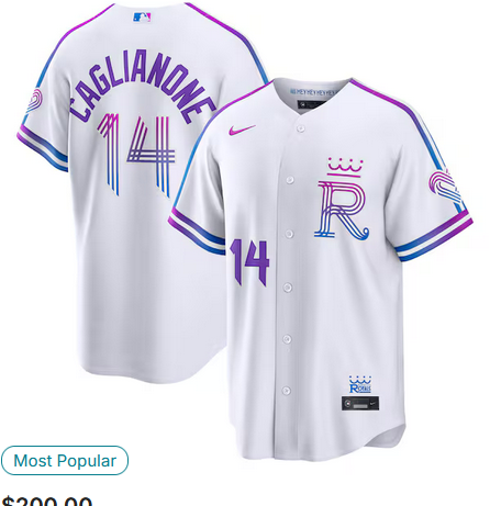 Men Kansas City Royals #14 Caglianone white Nike MLB 2026 City Connect Jersey->cincinnati reds->MLB Jersey